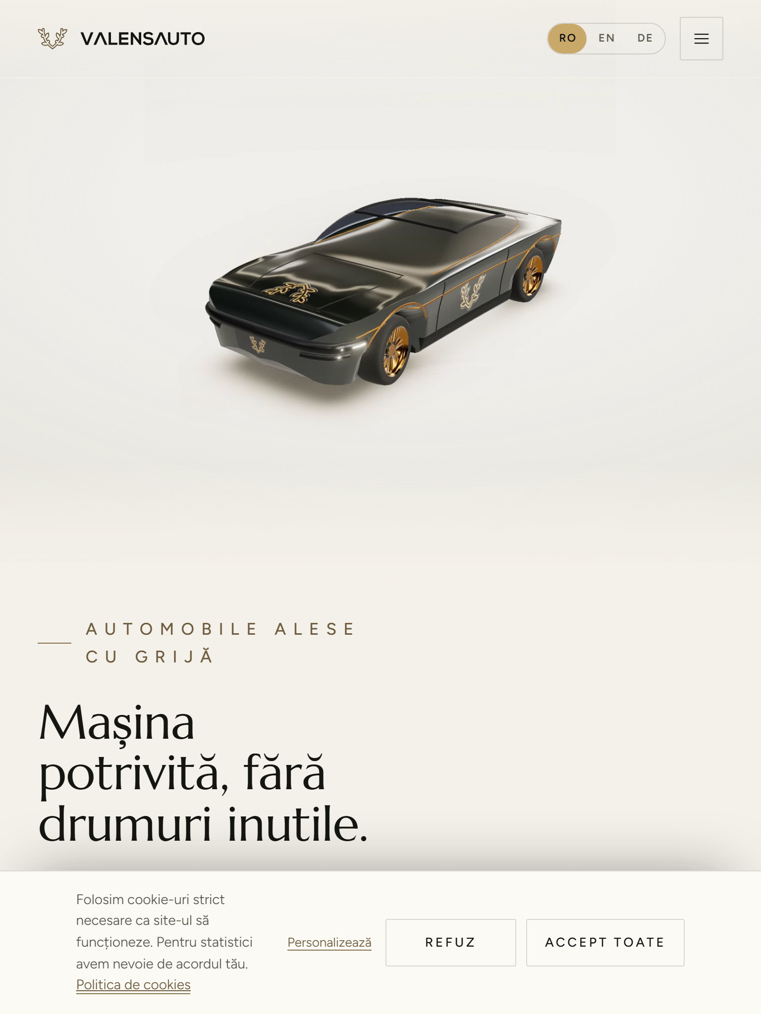 Valens Auto — Platformă de prezentare și stoc auto