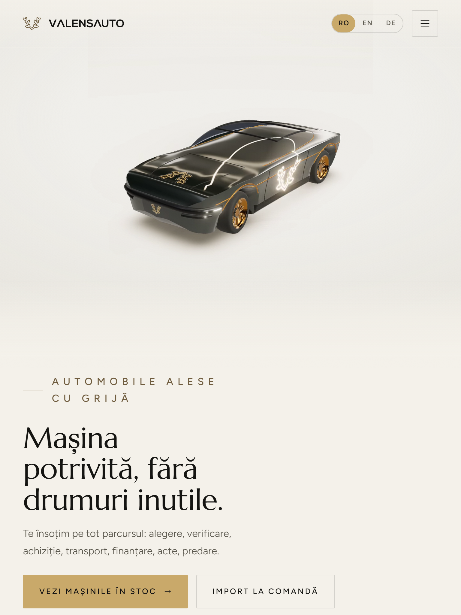 Valens Auto — Platformă de prezentare și stoc auto