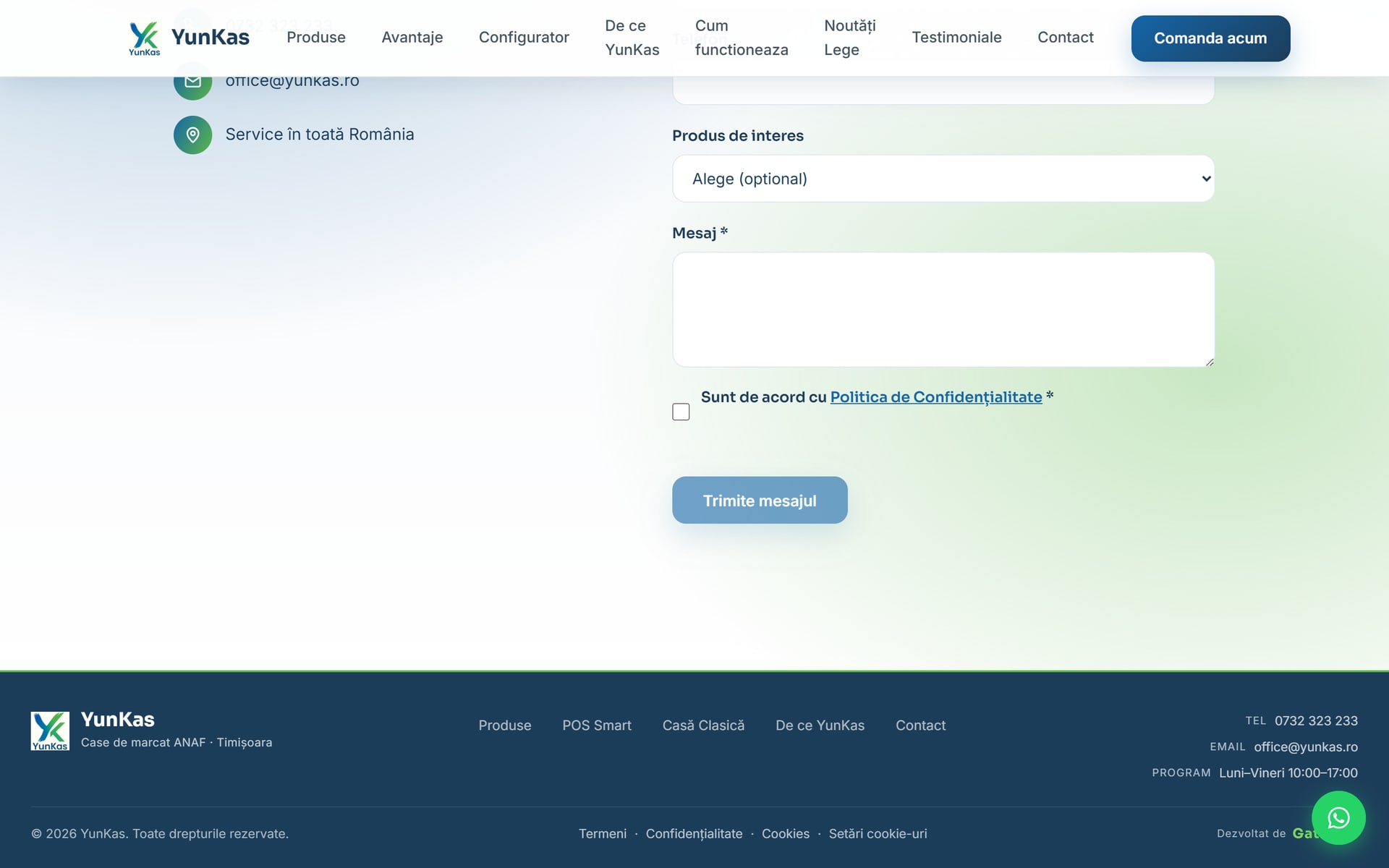 YunKas — case de marcat fiscale, prezentare & configurator 3D