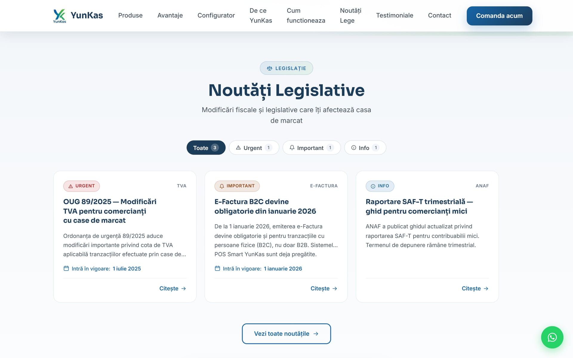YunKas — case de marcat fiscale, prezentare & configurator 3D