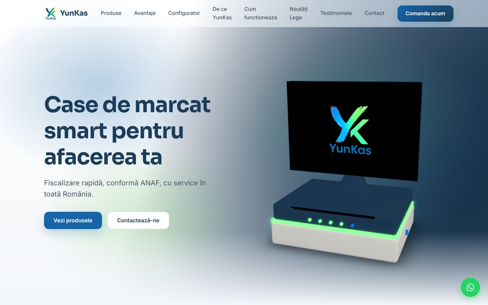 YunKas — case de marcat fiscale, prezentare & configurator 3D
