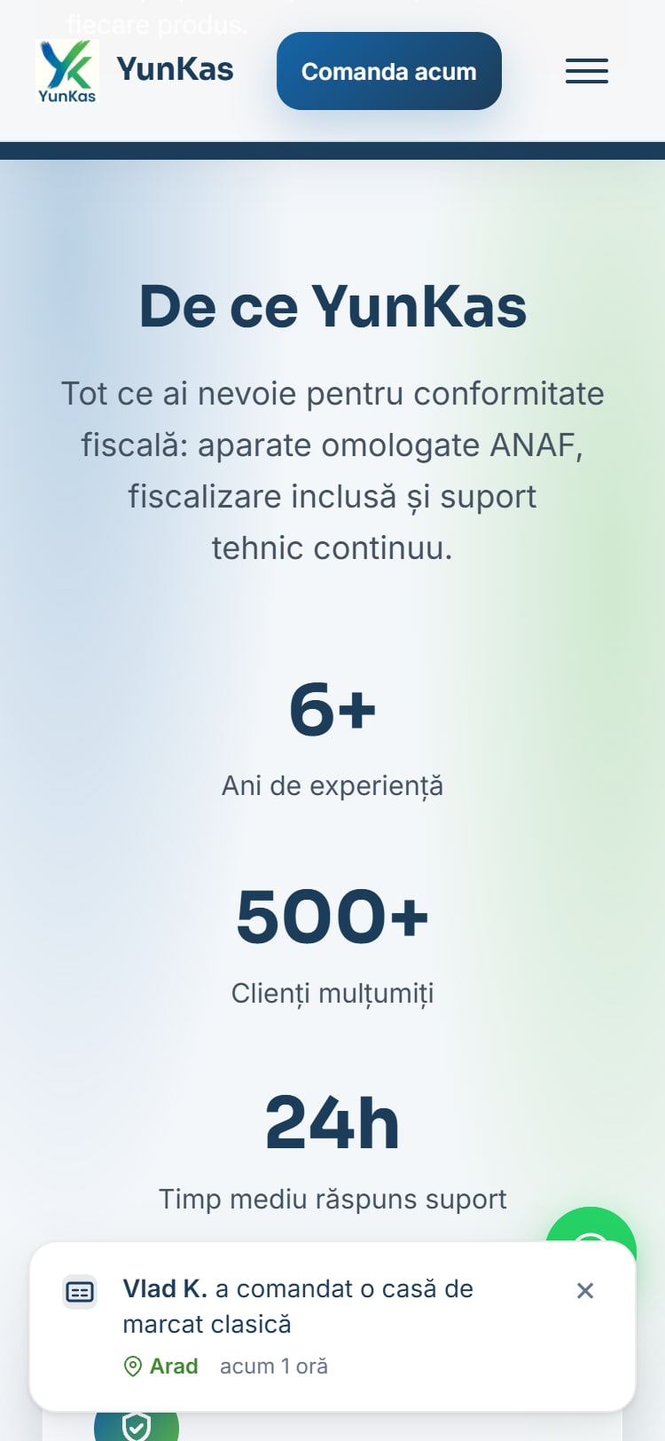 YunKas — case de marcat fiscale, prezentare & configurator 3D