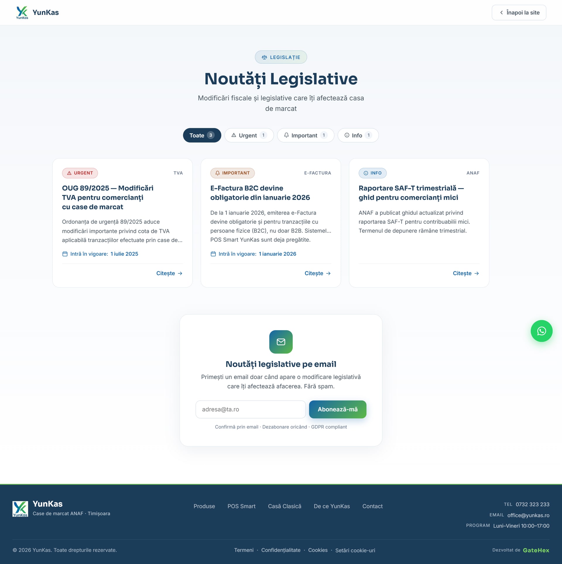 YunKas — case de marcat fiscale, prezentare & configurator 3D