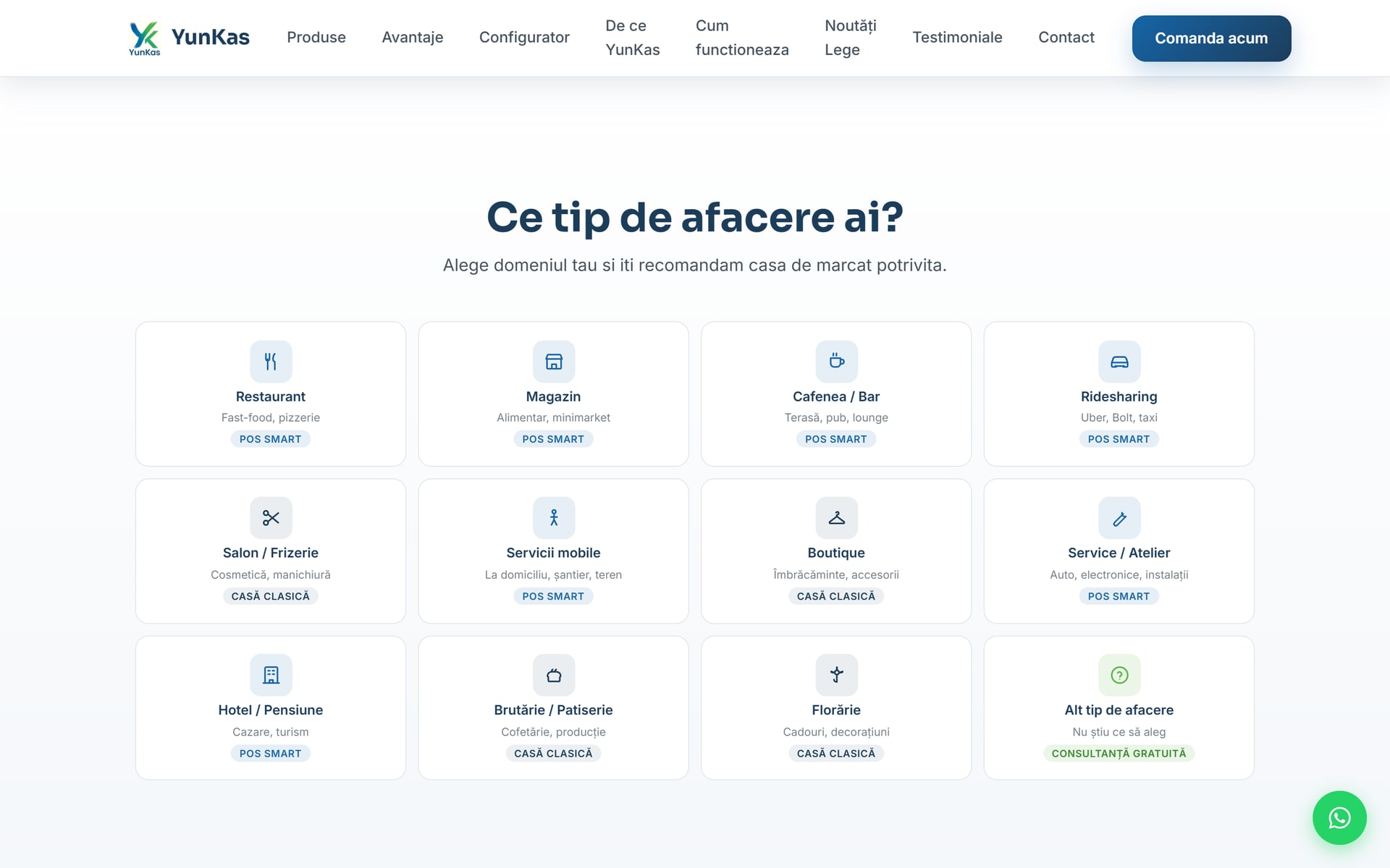 YunKas — case de marcat fiscale, prezentare & configurator 3D