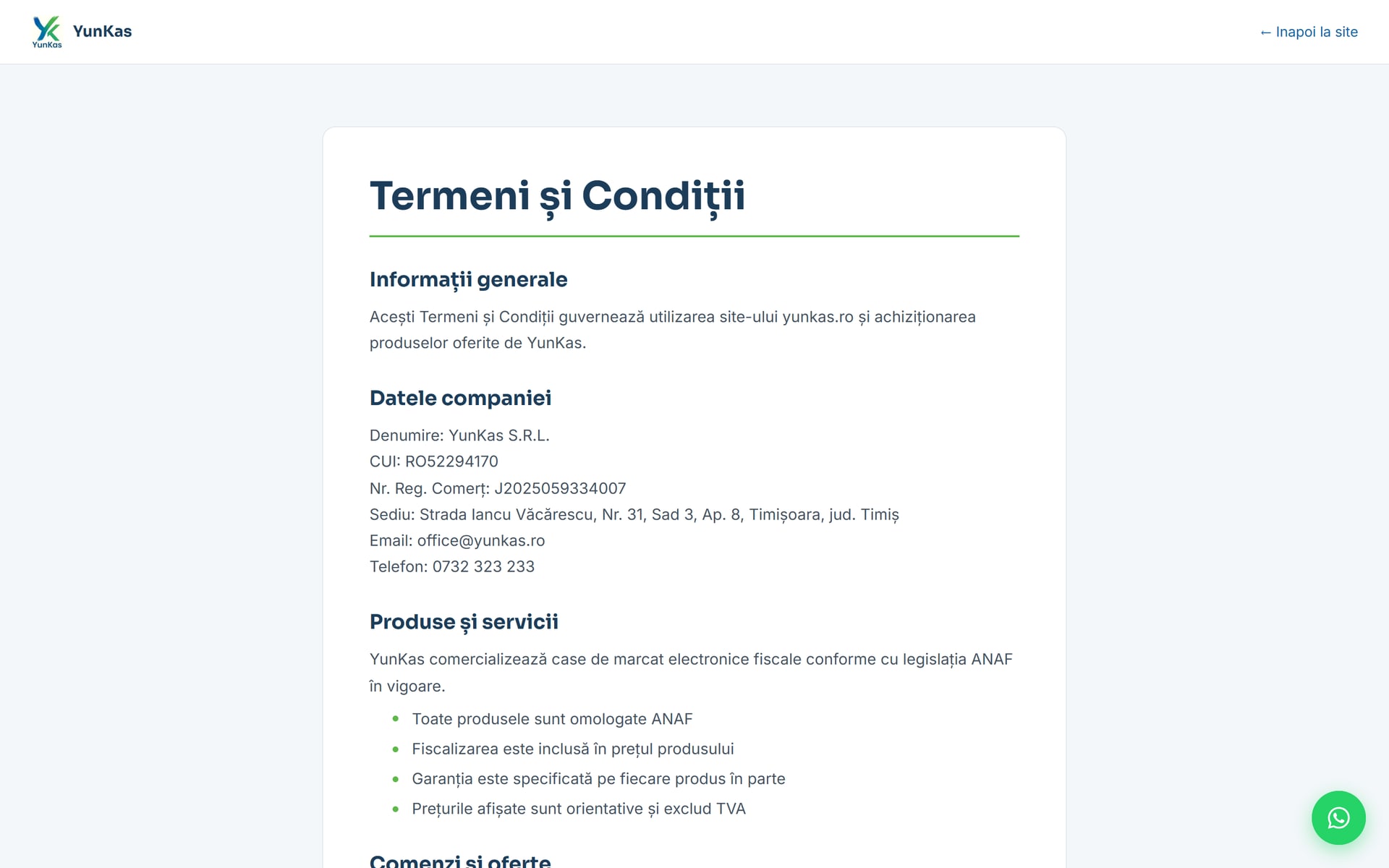 YunKas — case de marcat fiscale, prezentare & configurator 3D