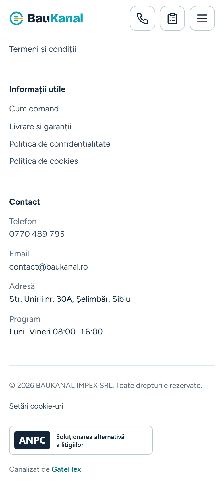 BauKanal – catalog B2B și cereri de ofertă