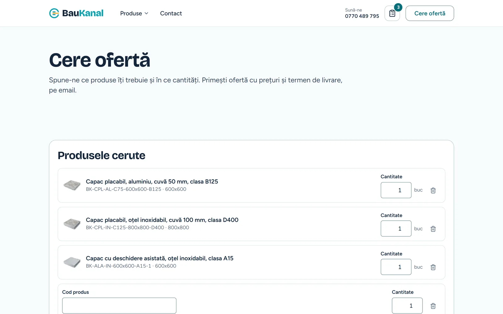BauKanal – catalog B2B și cereri de ofertă