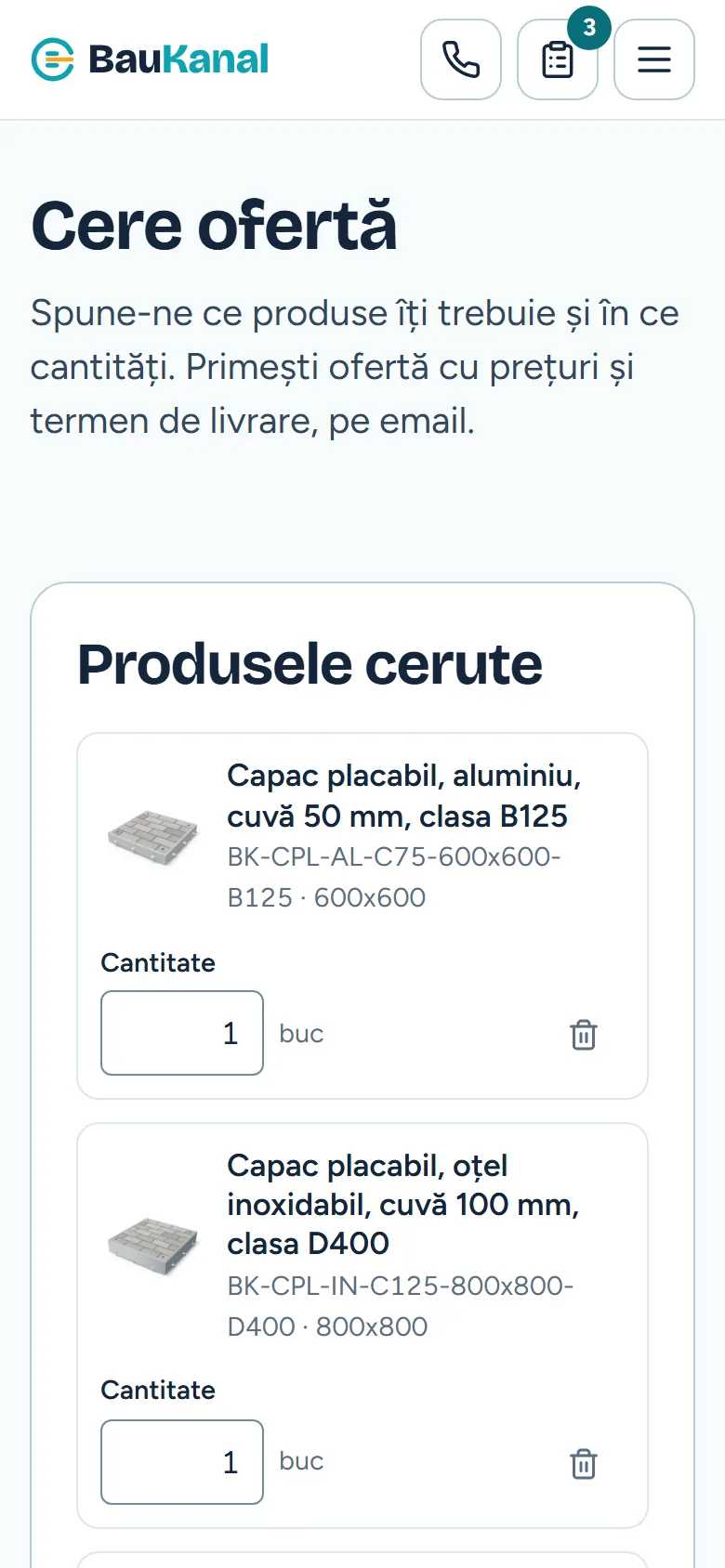 BauKanal – catalog B2B și cereri de ofertă